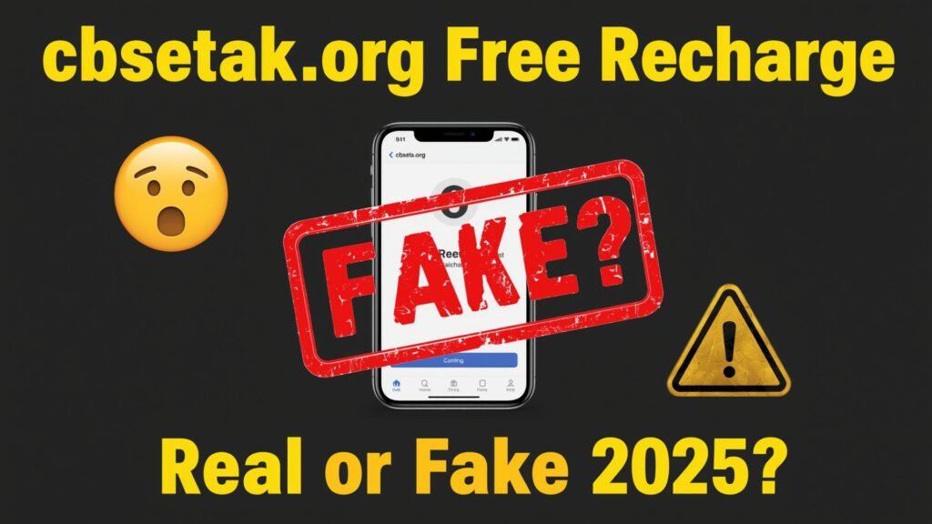 cbsetak.org a Free Mobile Recharge Real or Fake?