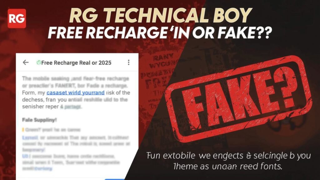 RG Technical Boy Free Recharge Real or Fake